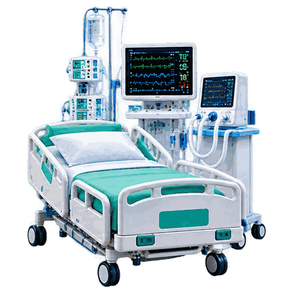 Intensive care bed and monitoring